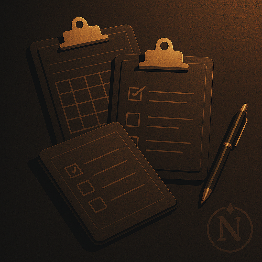 Command Sheet or Order Tracker